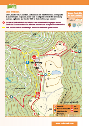 Karte Wanderweg Umleitung Karte Wanderweg Umleitung